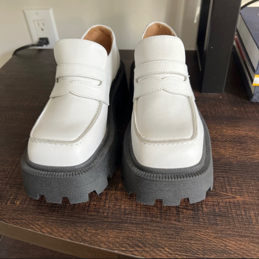 Platform lug loafers - Leather